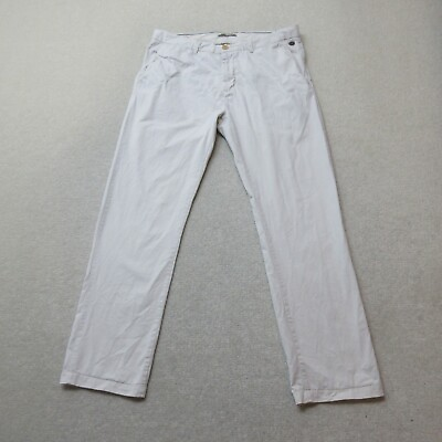 #ad Scotch amp; Soda Chino Trousers Mens W33 L30 White Casual Straight Leg Amsterdam GBP 13.99