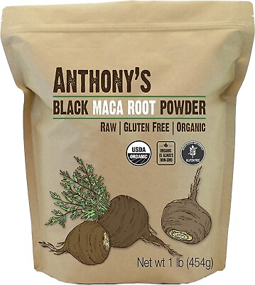 #ad Anthonys Organic Black Maca Powder 1 lb Raw Gluten Free amp; Non GMO... $24.39