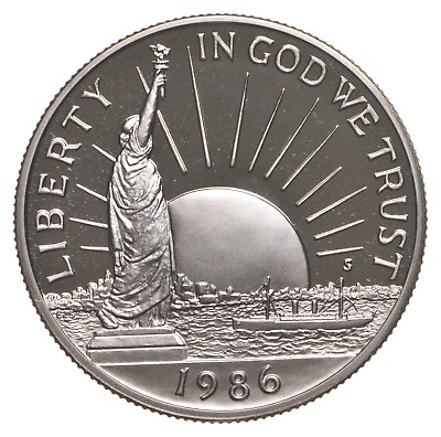#ad PROOF 1986 Statue of Liberty 100th Commemorative Half Dollar $8.92