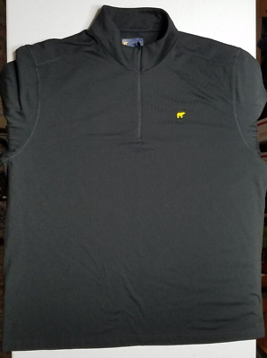 #ad Jack Nicklaus Black Quarter Zip Long Sleeve Mock Neck Golf Pullover Men#x27;s XL $11.99