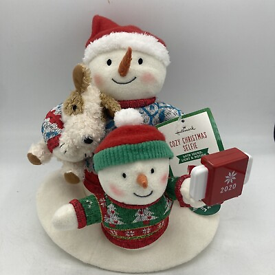 #ad Hallmark Cozy Christmas Selfie 2020 Jingle Pals Animated Musical Snowman NWT $24.99