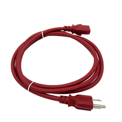 #ad Red 6FT COMPUTER POWER SUPPLY AC CORD CABLE WIRE FOR HP DELL ACER DESKTOP PC SYS $8.35