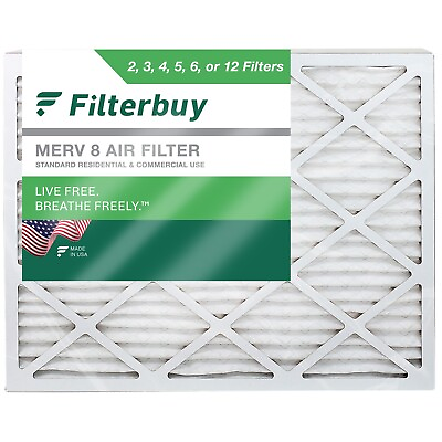 #ad Filterbuy 24x30x1 Pleated Air Filters Replacement for HVAC AC Furnace MERV 8 $118.44