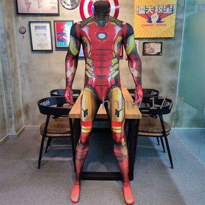 #ad Iron Man Costume Cosplay Nanotech Jumpsuit Tony Stark Avengers Endgame Halloween $51.05