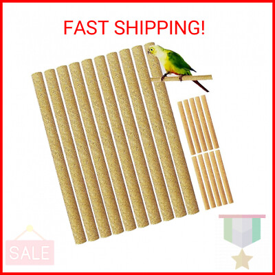 #ad 20Pcs Sand Perch Covers for Bird 7.5quot; Bird Perchs Bird Stand Bird Cage Accesso $14.50
