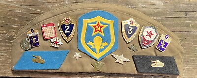 #ad Soviet Union Russian Military Cap Hat Pins Badges WW2 Vintage History Rare $29.99