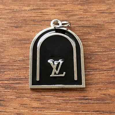 #ad Louis Vuitton Black and Silver LV Charm ; 27mm x 20mm $20.00