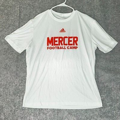 #ad Mercer Bears Mens Shirt Extra Large White Orange Short Sleeve NCAA Football 531 $17.49