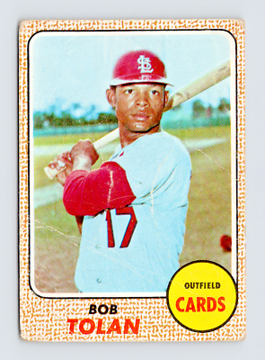#ad 1968 Topps Card #84 Bob Tolan St. Louis Cardinals $2.92