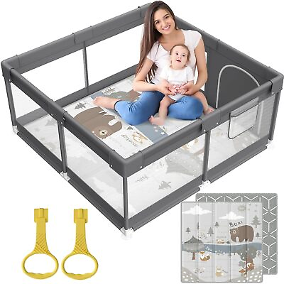 #ad Baby Playpen with Mat Small Play Pen 47x47inch for Babies and Toddlers $38.92