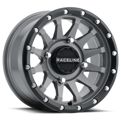 #ad RACELINE Black Grey 4 156 14X7 43 10MM A95 Trophy Wheel A95SG 4705610 $185.85