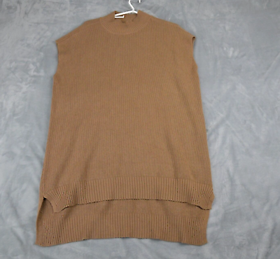 #ad Cyrus Sweater Womens 1X Brown Ribbed Sleeveless $6.88