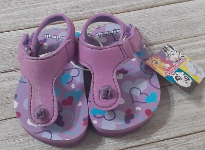 #ad Garanimals girls sandals sparkles and hearts 1 pair toddler size 4 $4.73