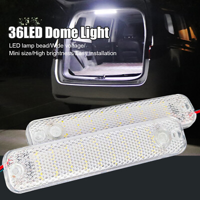 #ad 1 Pair 12V 36 LED Car Interior Dome Roof Ceiling Night Reading Trunk Light Lamp $9.77