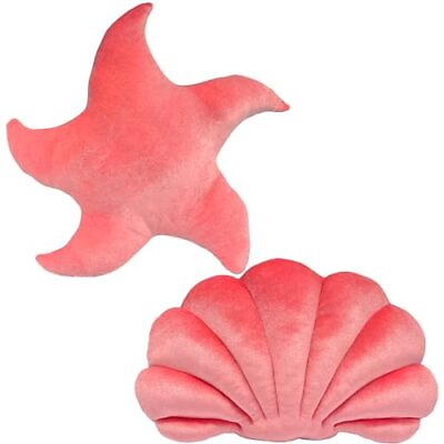 #ad Cute Shell Pillows Soft Starfish Pillow Sea Ocean Velvet Pillow Accent Deco... $30.99