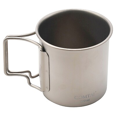 #ad Titanium Pot Camping Water Cup Coffee Mug Lightweight Camping Outdoor Tableware $34.50