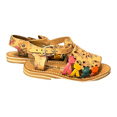 #ad Kids Authentic Mexican Sandals Hecho En Mexico Huaraches De Nina Size 11 $36.98