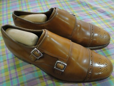 #ad Grenson Men#x27;s Shoes Brown Monk Strap Dress Leather England Ellery Size US 8 $149.00