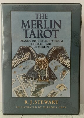 #ad The Merlin Tarot Book and Cards Vintage VG 1st 1992 Cards Book Box incl $140.35