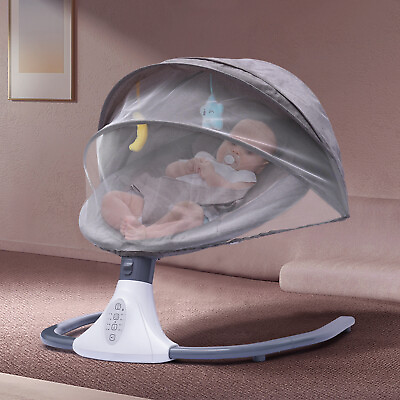 Bluetooth Electric Auto Rocking Chair Remote Swing Bouncer Baby Music Swing Seat $100.70
