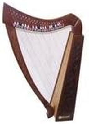 #ad 36quot; Large 22 Strings Harp Solid Wood Celtic Irish Rose Harp Engraved Wood $293.21