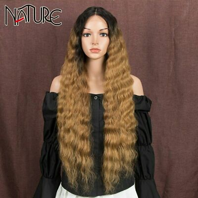 #ad Water Wave Natural Wigs 30 Inch Super Long High Temperature Fiber Synthetic Wigs $39.10