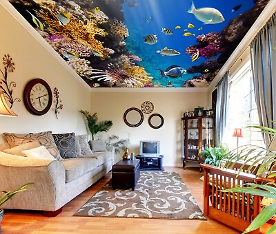#ad 3D Ocean Coral NA2036 Ceiling WallPaper Murals Wall Print Decal AJ US Fay $296.99