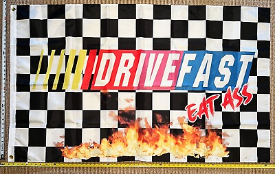 #ad Racing Flag FREE SHIPPING Drive Fast CW Beer Outlaws Nascar Poster USA Sign 3x5#x27; $19.85