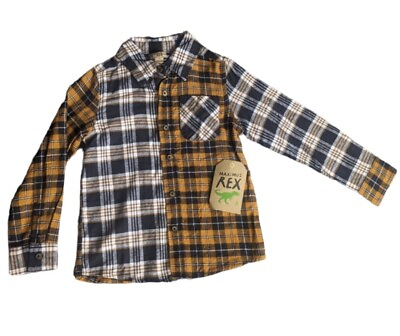 #ad Mixed Flannel Shirt Size 6 For Kids $14.98