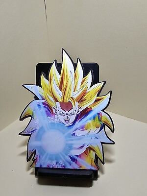 #ad Goku Super Saiyan 3 And Kaioken Dragonball Z 3D Anime Lenticular Motion Sticker $8.99
