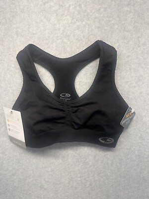 #ad Champion Youth Sports Bra Racer Back Black Size S NWT Small See Measurements $10.20
