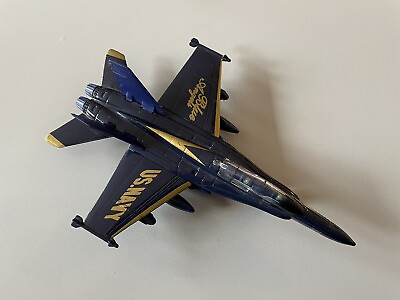 #ad Blue Angels US Navy Diecast Plane 9” Toy Fighter Pull Back Jet Airplane $14.99