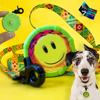 #ad Smiley Happy Freebie Bright Colorful Fun Lime Green amp; Yellow Mini Dog Lead $19.99