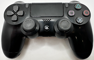 #ad SONY DUALSHOCK WIRELESS PS4 CONTROLLER JET BLACK FREE SHIPPING PRE OWNED $34.99