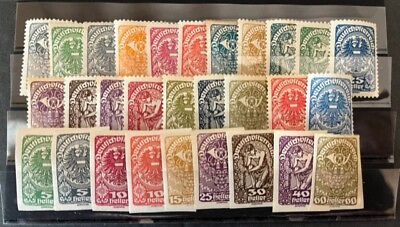 #ad GERMAN AUSTRIA First Republic 1919 1920 Set of Daily Stamps Unused $19.95
