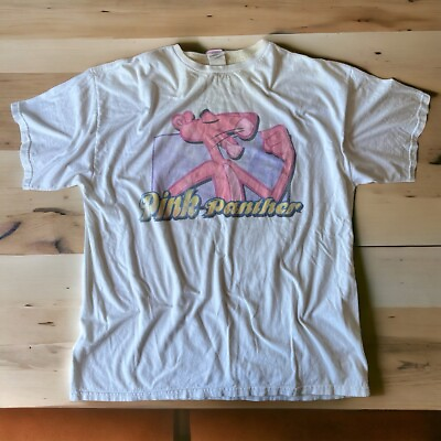 #ad Rare Vintage Men’s Pink Panther T Shirt Large Print XL READ DESCRIPTION $25.00