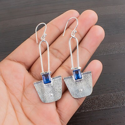 #ad Tanzanite Gemstone 925 Sterling Silver Earring Handmade Jewelry Earring 2.2quot; $11.95