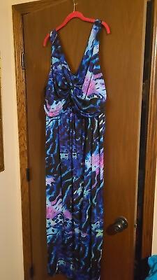 #ad Plus Size Fashion Bug Sleeveless Maxi Dress Size 2X $25.00