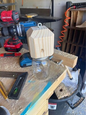 #ad Carpenter Bee Trap WITH jar Handmade. $24.49