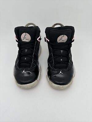 #ad Kids Nike Air Jordan 6 Rings 323431 002 Black Pink Basketball Shoes Sneakers…. $5.60