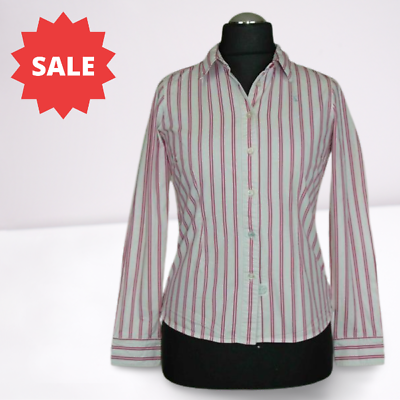 #ad Joules womens shirt cotton size UK8 10 LABEL 10 gc ** $14.00