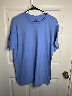 #ad Gildan Heavy Cotton T Shirt Style G500 Carolina Blue Blank Tee Mens Large NWOT $11.49