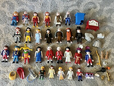 #ad Playmobil Action Figures People Lot of 27 Figures And Extra Accessories $44.99