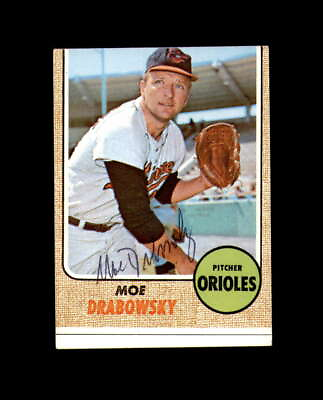 #ad Moe Drabowsky Hand Signed 1968 Topps Baltimore Orioles Autograph $13.00