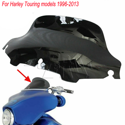 #ad 8quot;Wave Windshield Black Windscreen For Harley Touring Electra Street Glide 96 13 $29.52