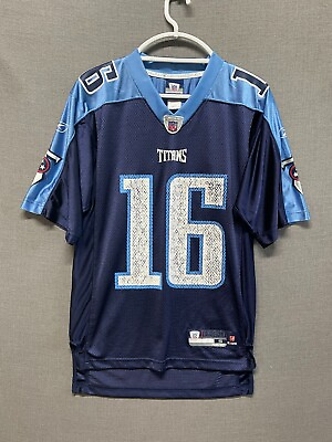 #ad Tennessee Titans Jersey Mens Small Blue NFL Football Reebok MCEWEN 16 $16.88