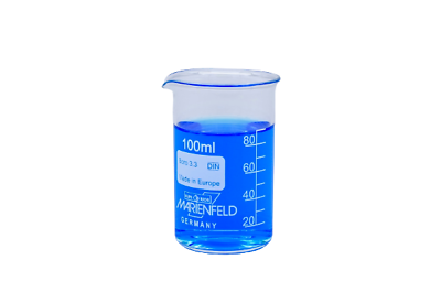 #ad Glass Beaker 100 ml Borosilicate glass 3.3 Tall Form Marienfeld Superior $8.16