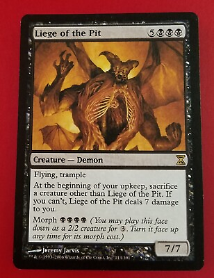 #ad 1x Liege of the Pit Time Spiral MTG Magic Cards $2.00