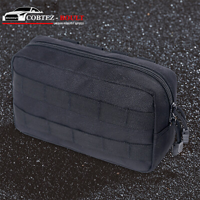 #ad Tactical Molle Horizontal Admin Pouch Compact 1000D Utility EDC Tool Storage Bag $11.99