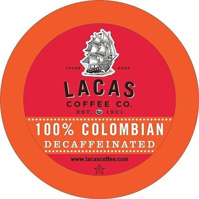 #ad Lacas Coffee Single Cups 24 Count 100% Colombian Decaf $23.44